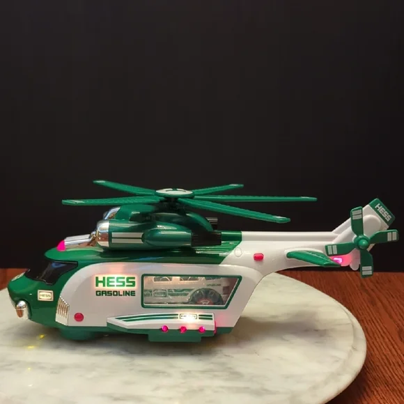 2012 Hess Green and White Helicopter and Rescue Toy - Picture 2 of 14